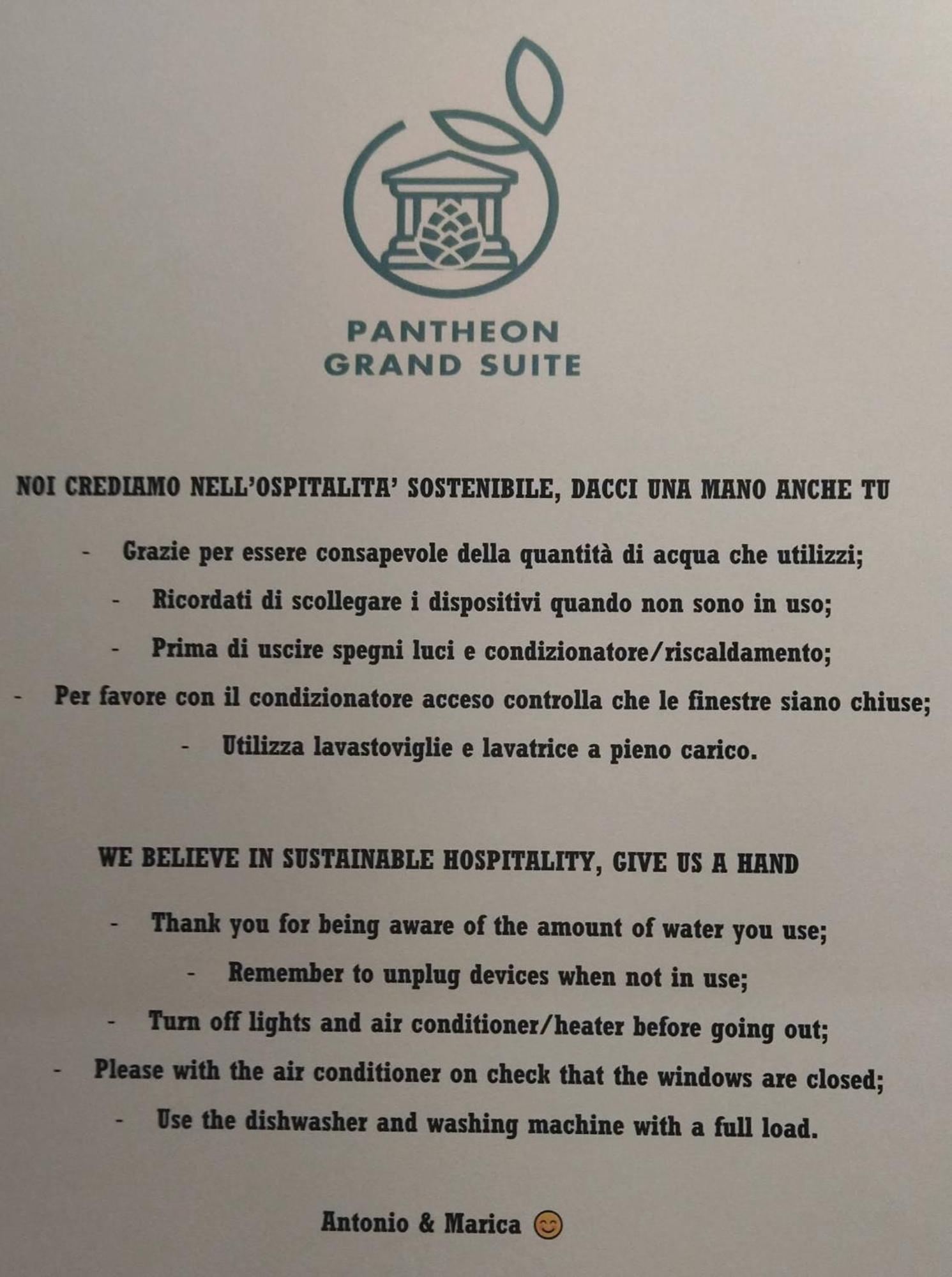 Pantheon Grand Suite Rome Exterior photo